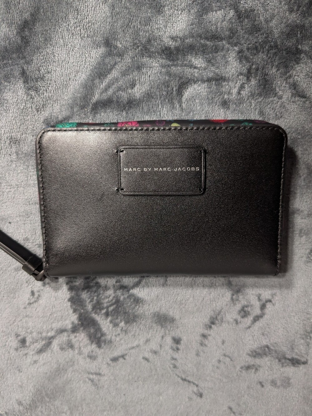 Marc by Marc Jacobs Black Leather Disney Wristlet Wallet